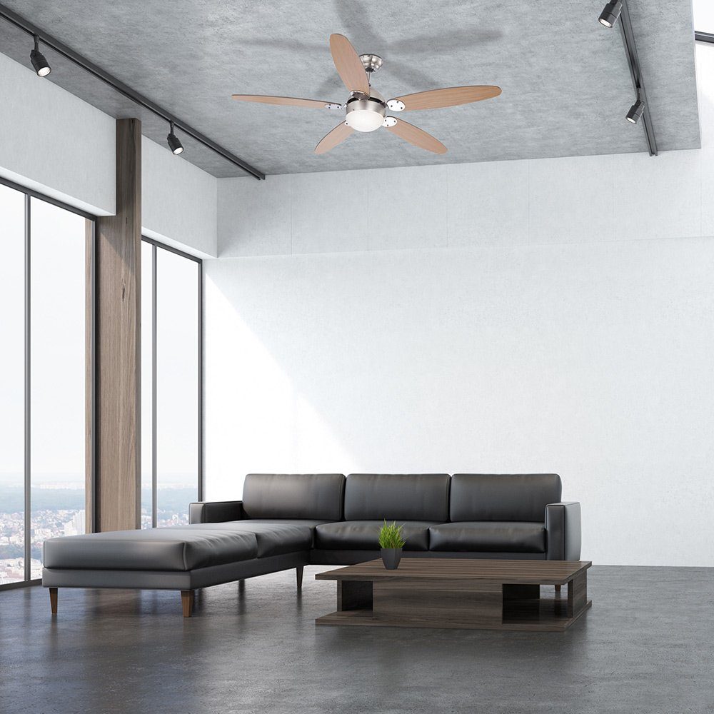 Globo Deckenventilator, Smart Home Decken Ventilator Alexa Google App Leuchte dimmbar im Set