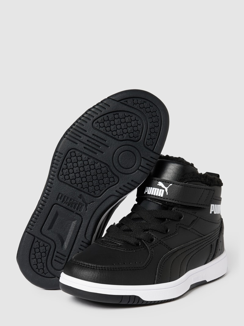 High Top Sneaker mit Futter aus Teddyfell Modell 'JOY FUR' in schwarz