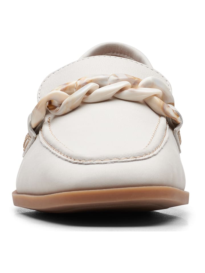Clarks Leder-Slipper ''Sarafyna Iris'' in Weiß günstig kaufen
