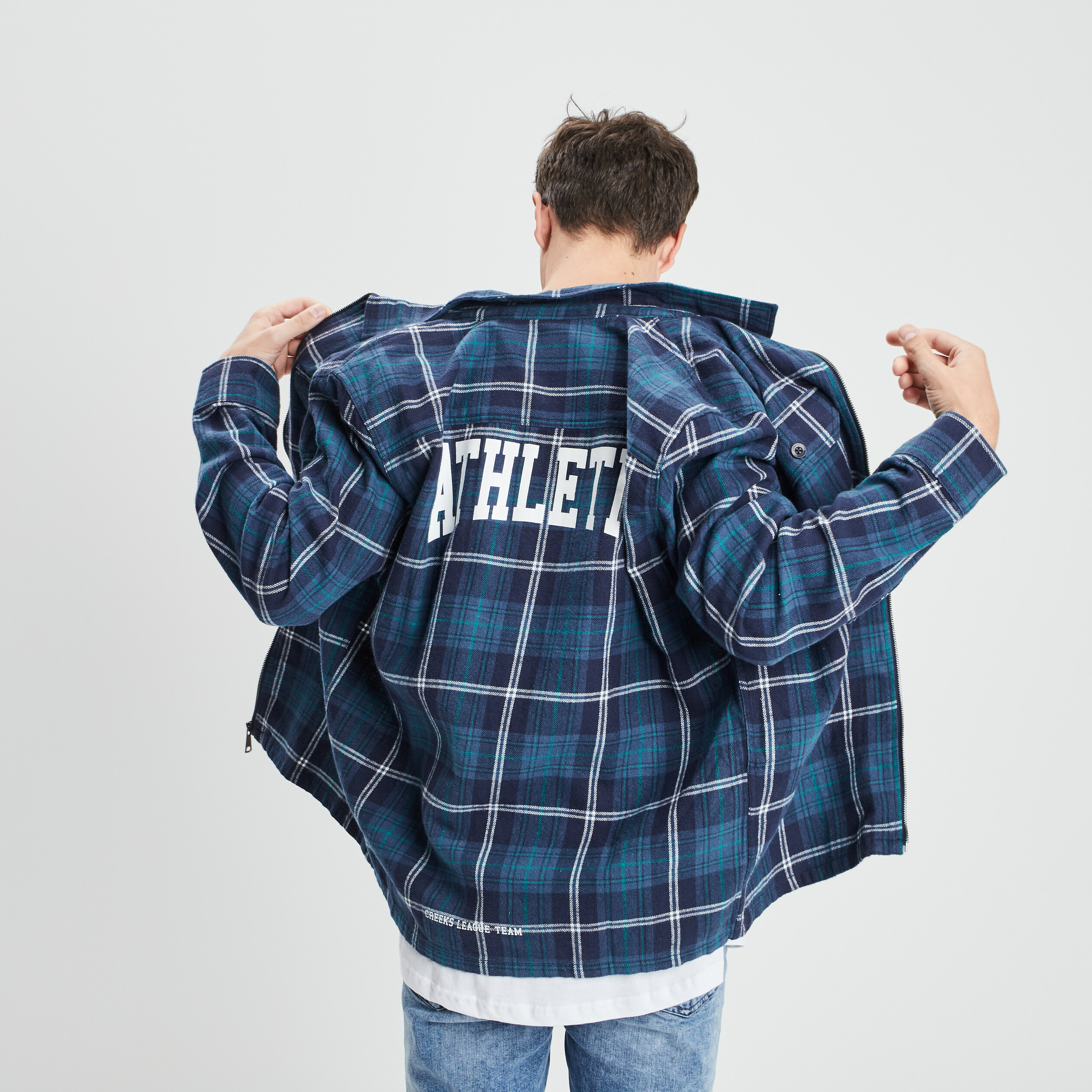 Chemise droite manches longues Creeks bleu marine homme | La Halle
