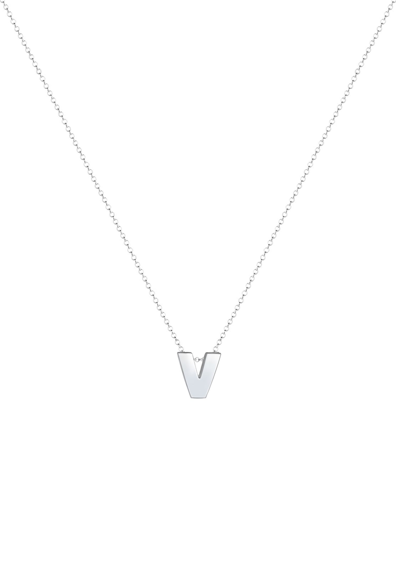 Ciondolo da donna Elli con iniziale lettera V - Argento 925/1000