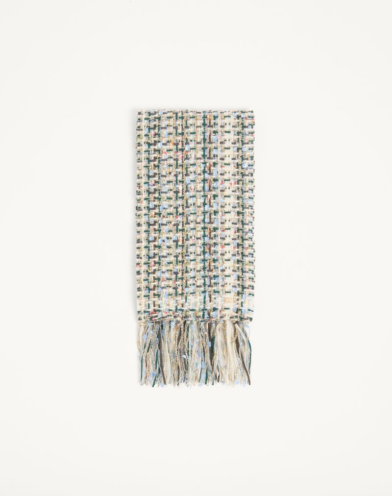 Cachecol VLogo Signature em lã e cashmere