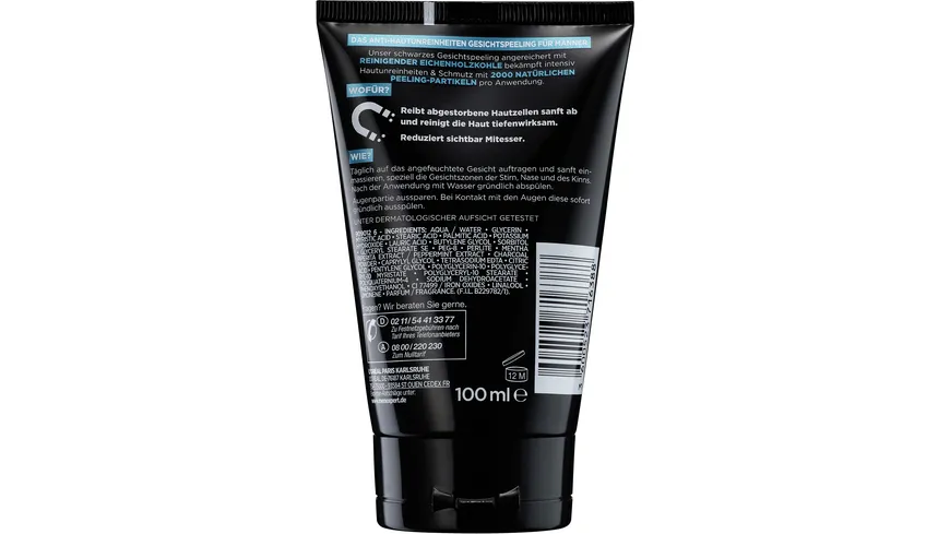 L'oréal Paris Men Pure Charcoal Daily Face Scrub 100 ml
