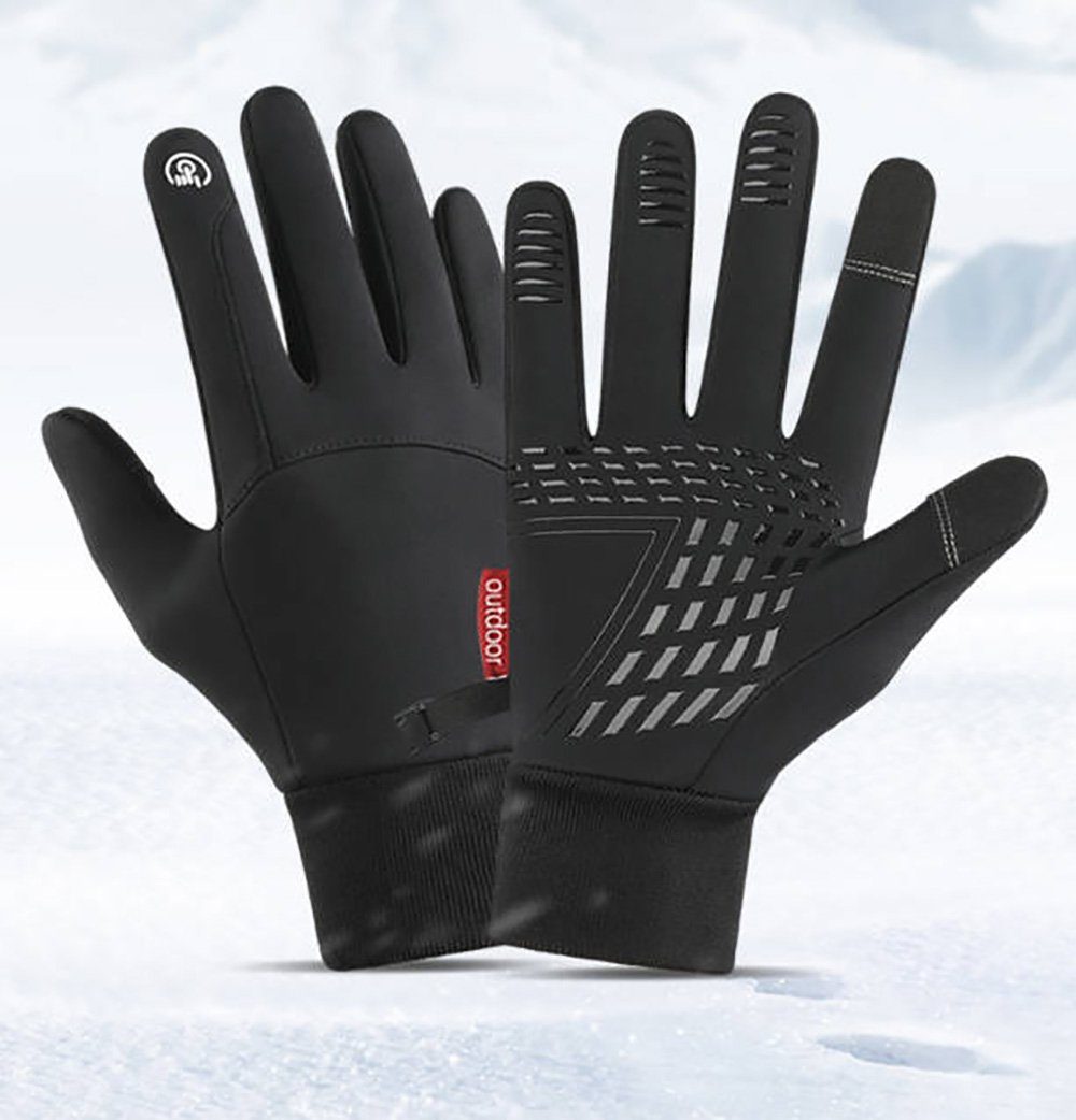 Deliana.sport Fahrradhandschuhe Radsporthandschuhe, Männer Frauen, Winter Warme Handschuhe (Bausätze, Winter-Reithandschuhe 1 Paar, Skihandschuh) wasserdicht, Touchscreen-Handschuhe, winddichte Laufhandschuhe