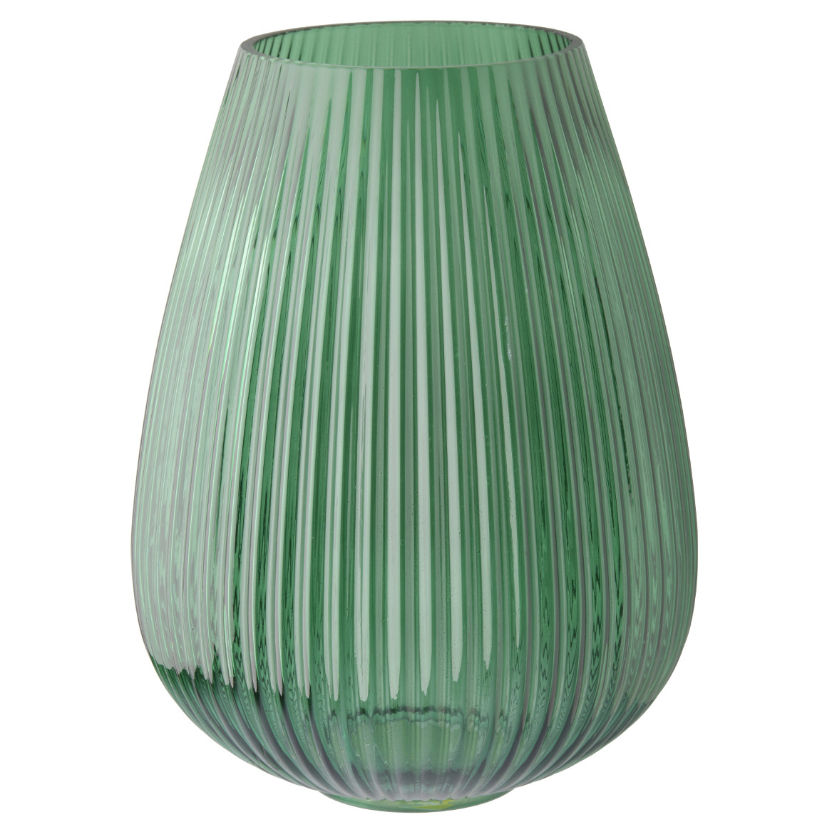 Große Vase in geriffelter Optik