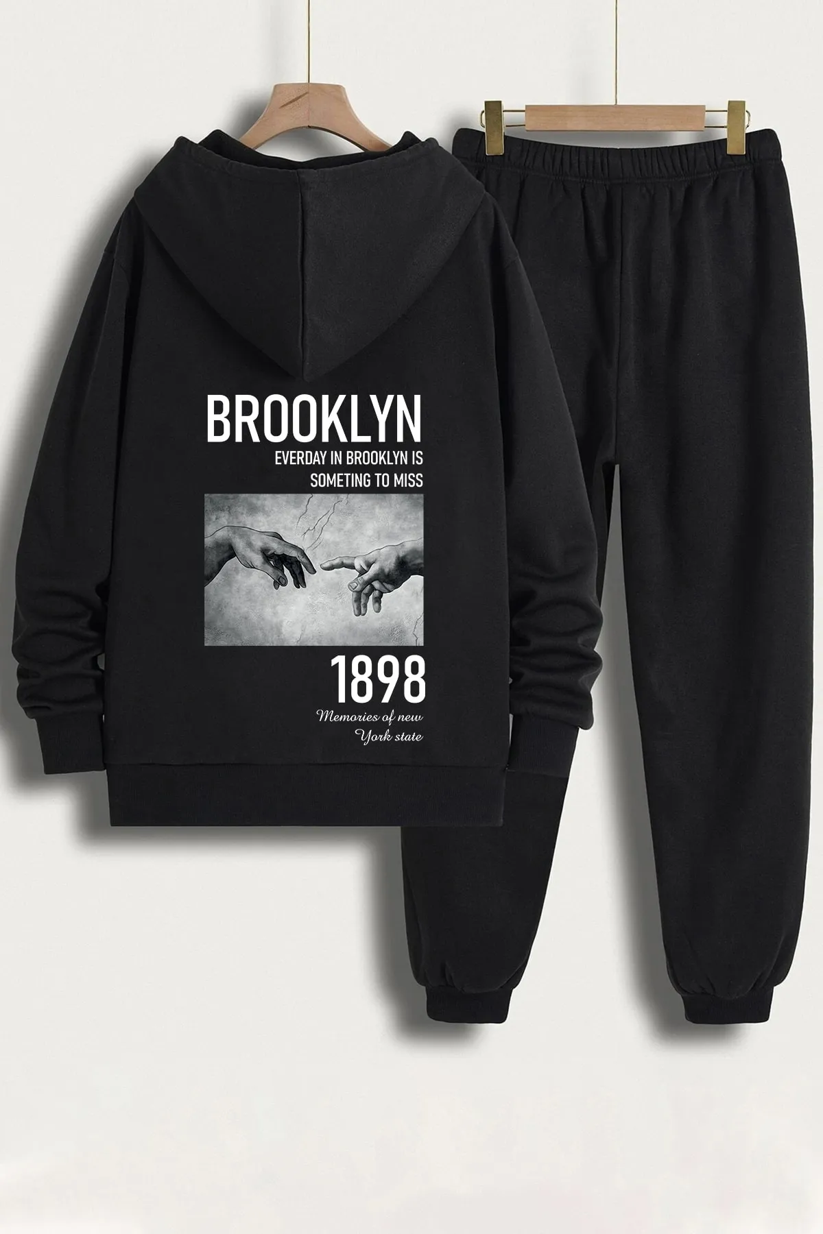 uyguntarz  Bedrucktes Unisex-Trainingsanzugset „1898 Brooklyn“.