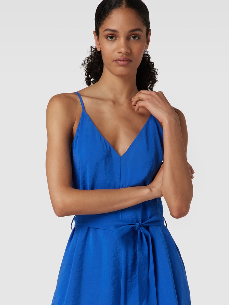 Jumpsuit mit Bindegürtel in royalblau