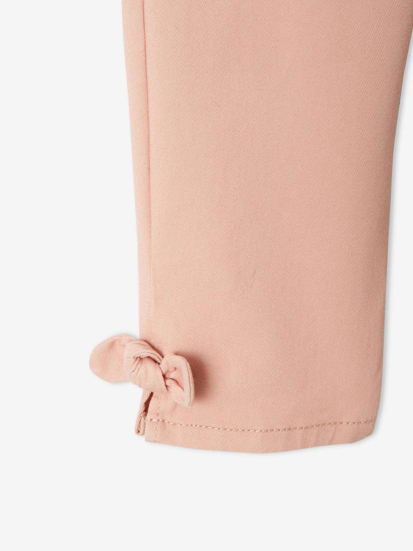 Pantacourt à noeuds fille rose