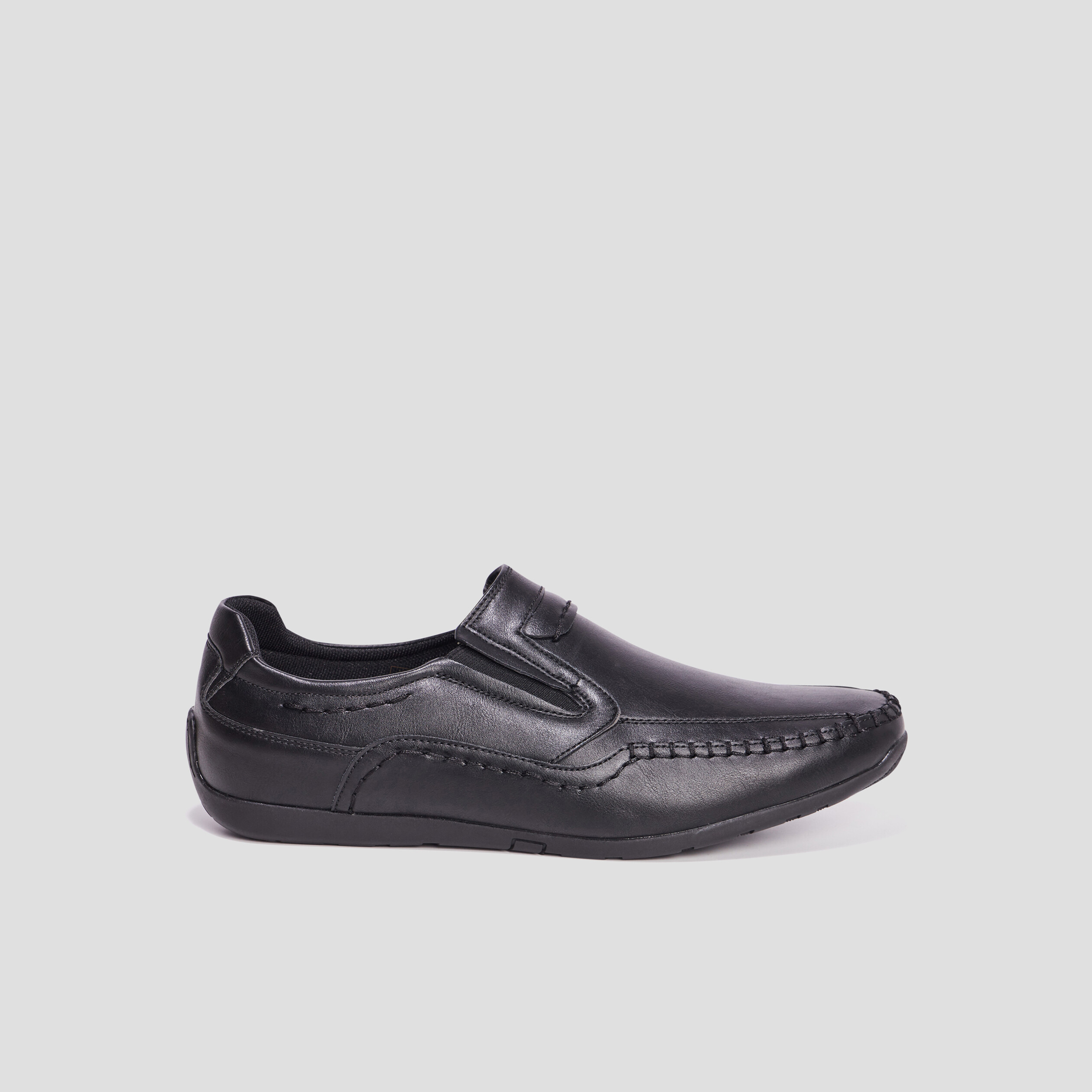 Chaussures bateau noir homme | La Halle