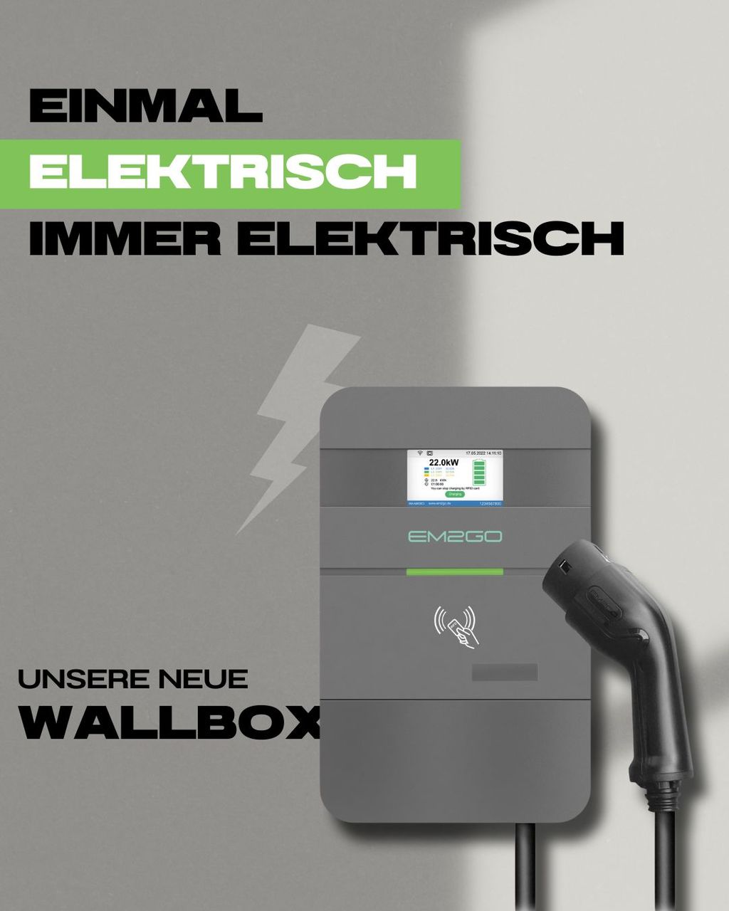 EM2GO AC Wallbox Pro Power 22kW MID