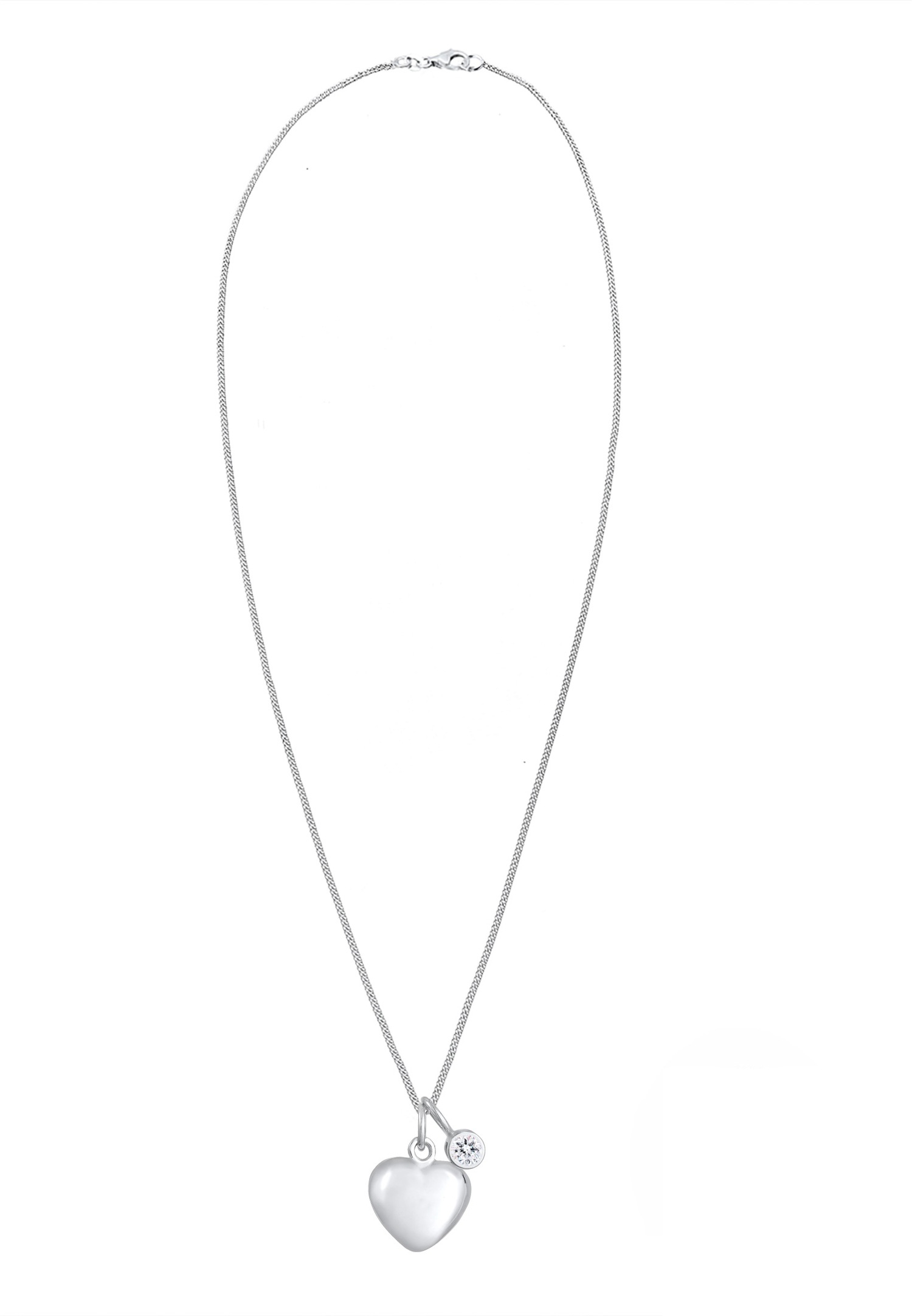 Ciondolo a forma di cuore da donna Elli con cristallo in argento sterling 925