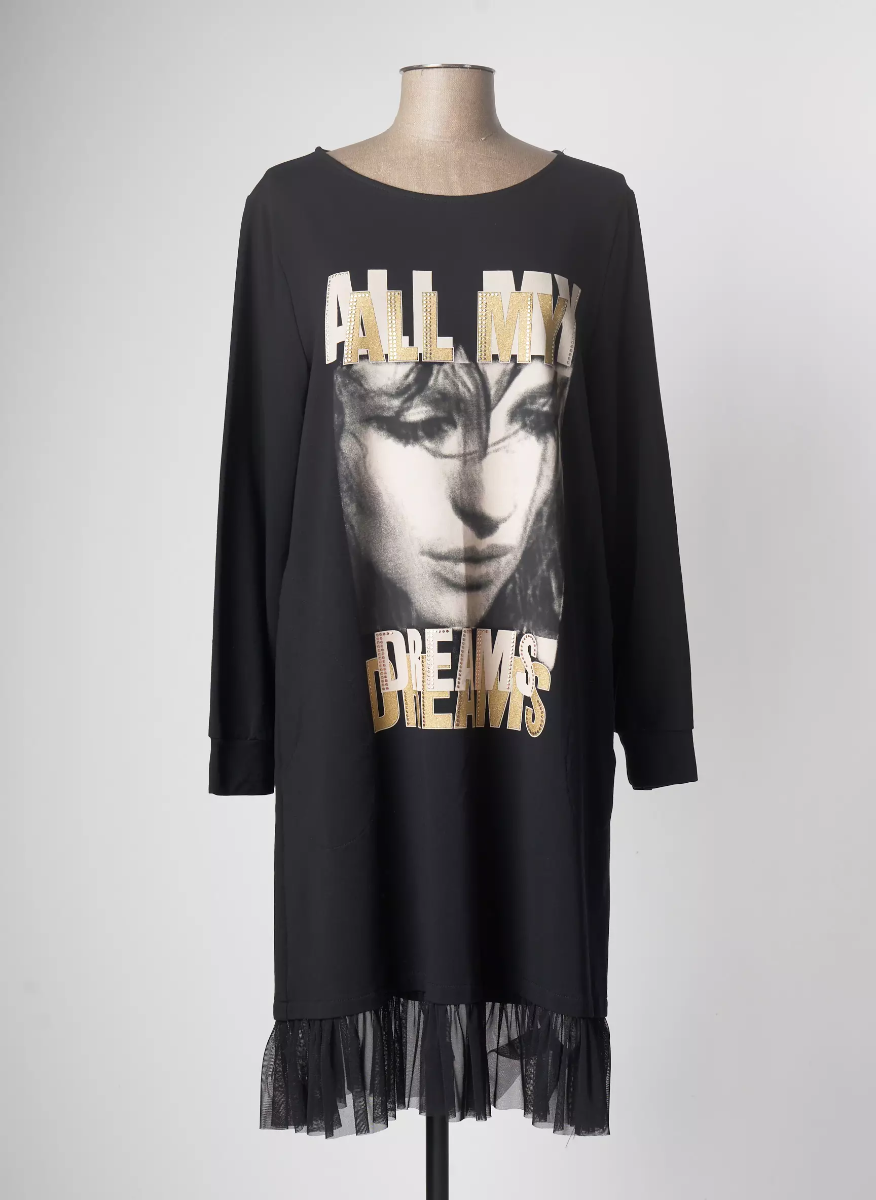 An Ii Vito Robes Mi Longues Femme couleur noir