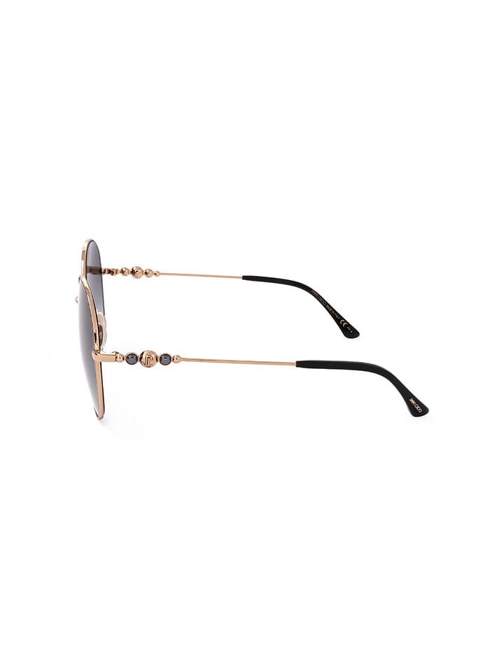 Jimmy Choo Damen-Sonnenbrille in Gold/ Dunkelblau günstig kaufen 60
