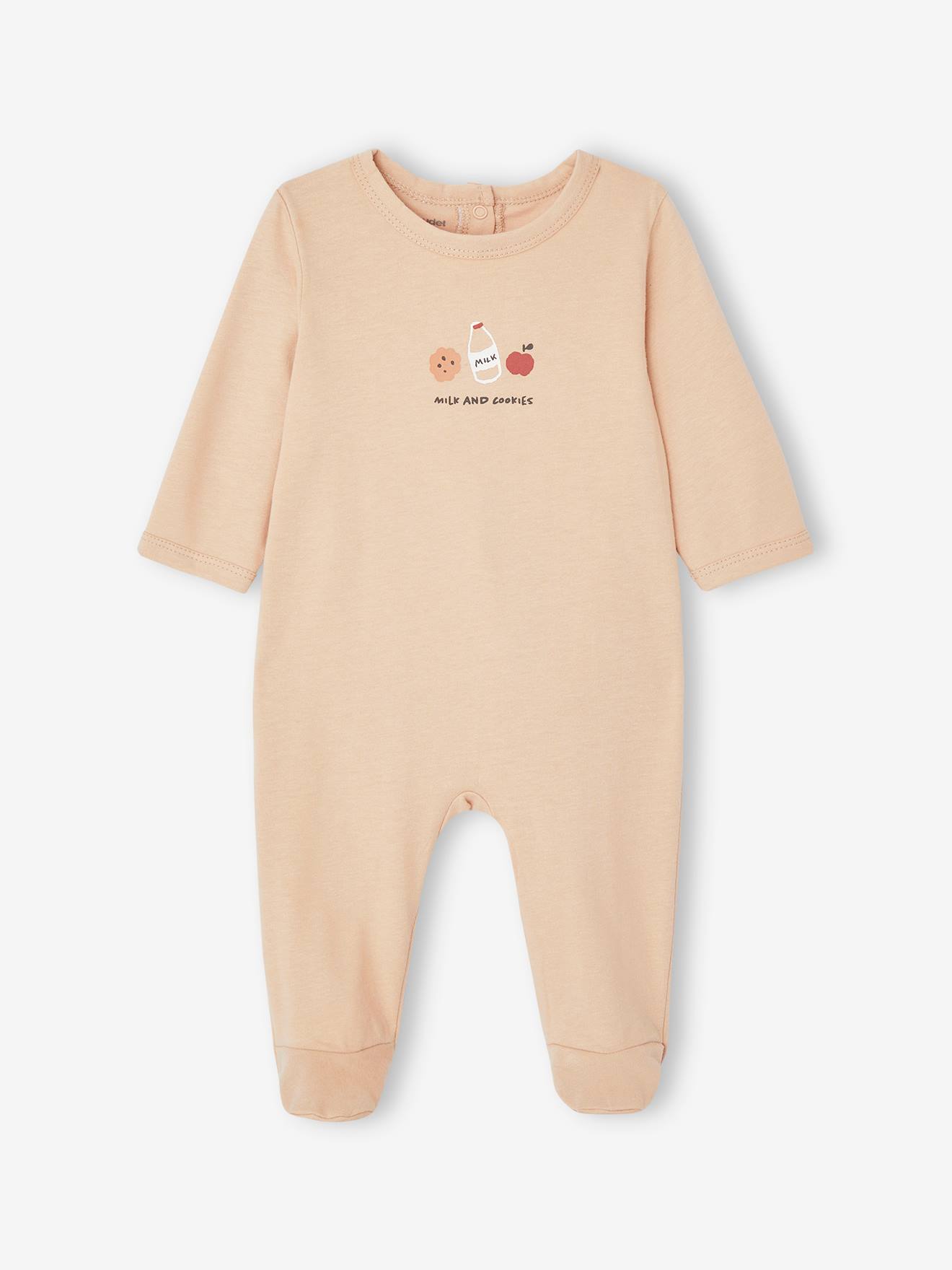 Vertbaudet 2er-Pack Baby Strampler aus Jersey Oeko-Tex - cappuccino