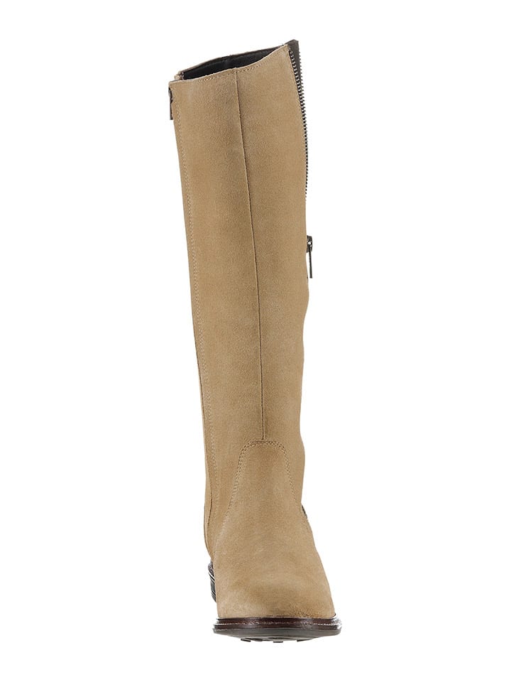 Heine Leder-Stiefel in Hellbraun günstig kaufen
