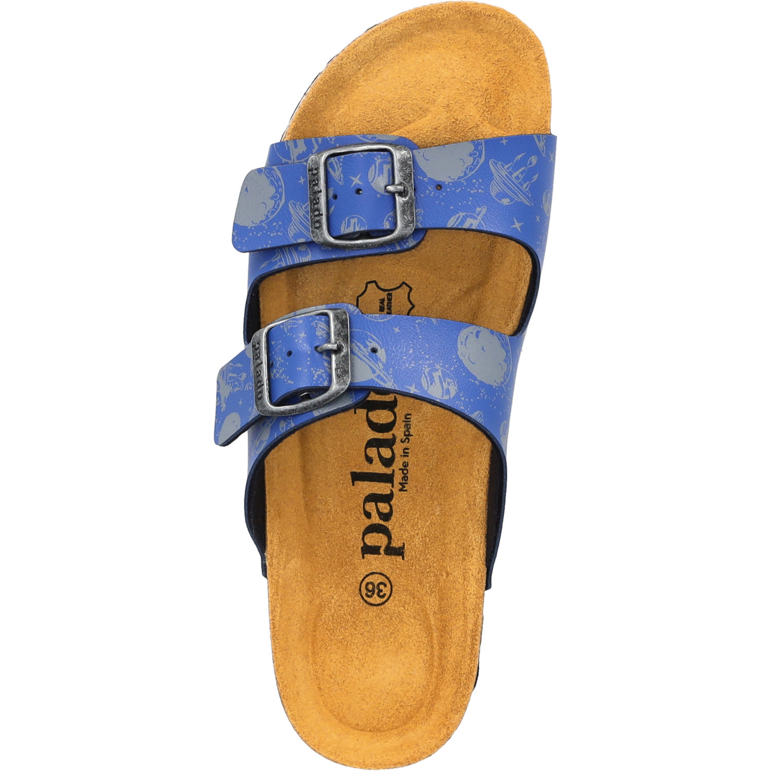 Palado Kids Korfu B Print, Pantoletten, Kinder, Blau Planets