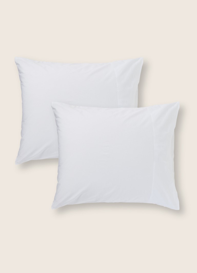 de Bijenkorf Home Organic Seersucker textured organic cotton pillowcase 200TC in 2-pack
