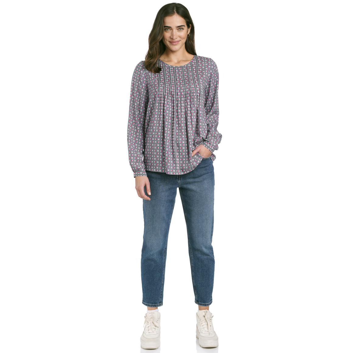 Damen Bluse mit Allover-Muster