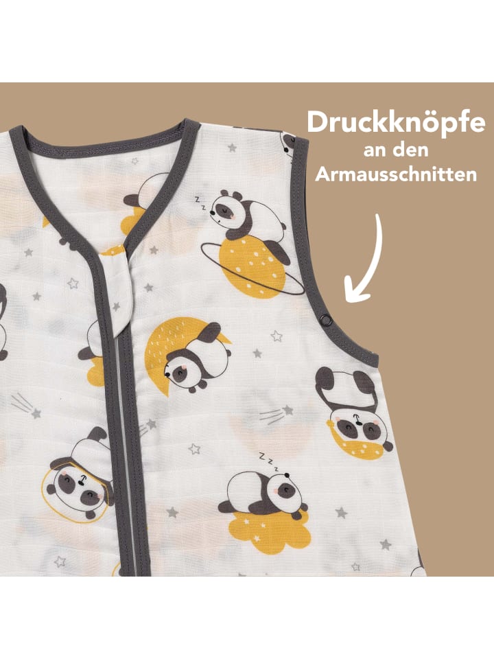 Schlummersack Musselin Schlafsack mit Füßen, 0.5 TOG in Gold günstig kaufen