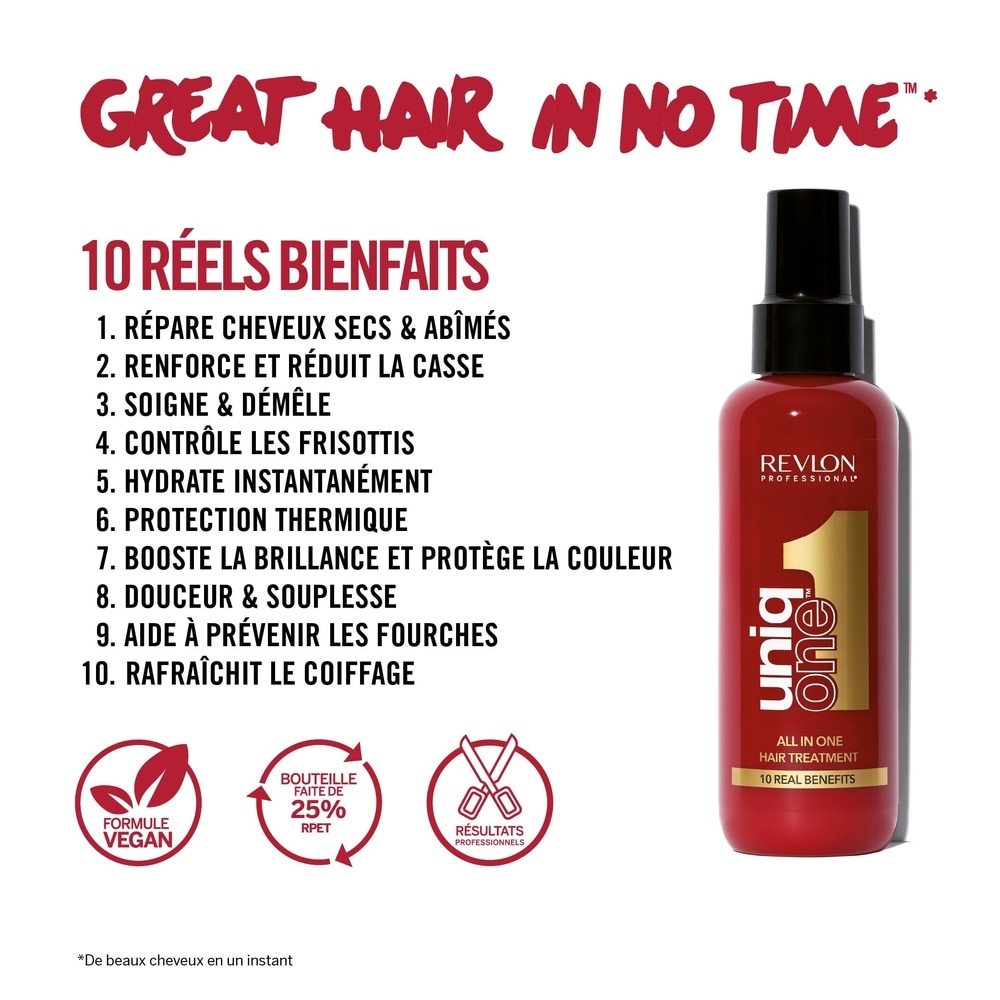 REVLON PROFESSIONAL UNIQONE™  Soin cheveux 10 bienfaits Masque en spray sans rinçage
