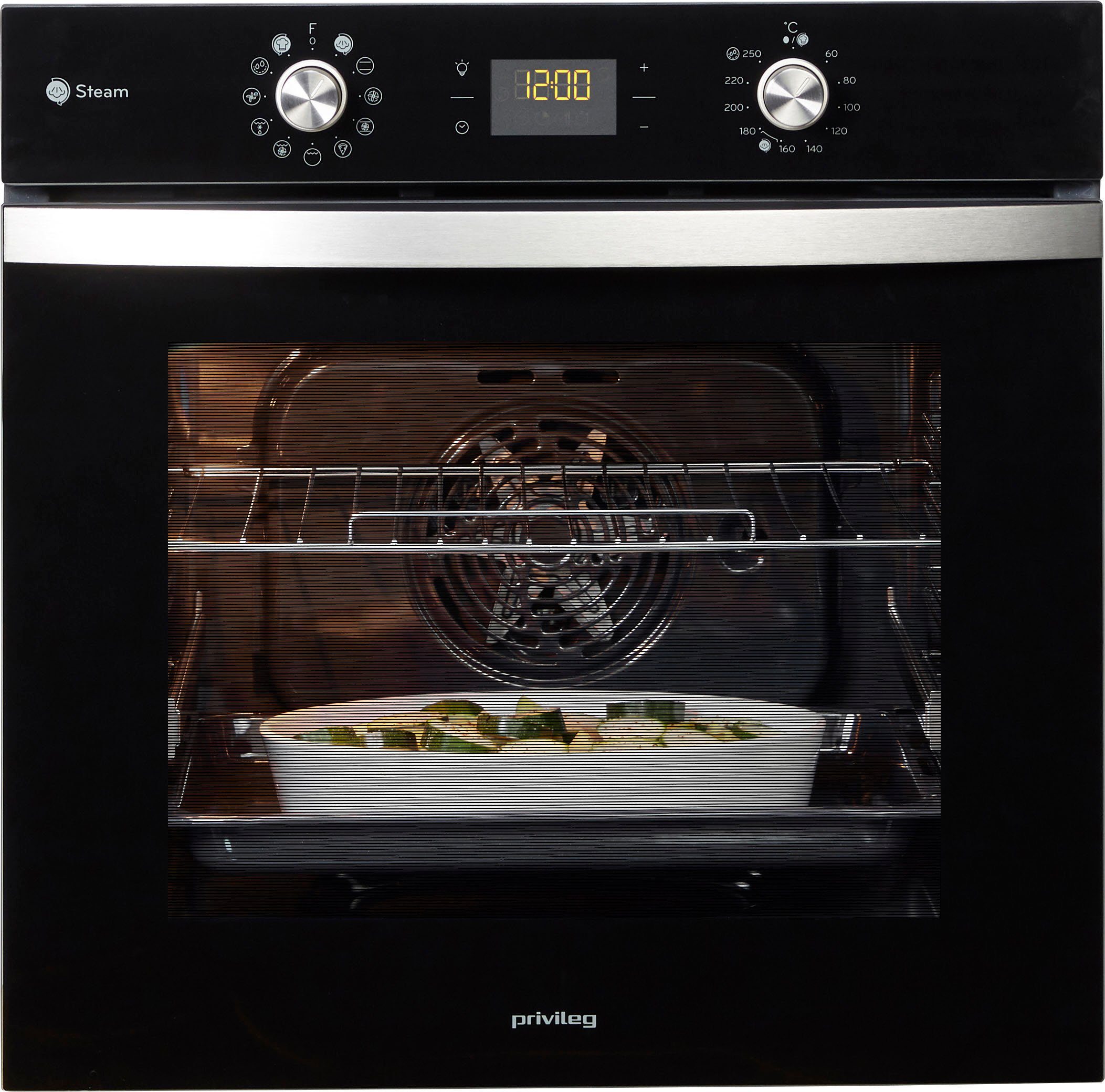 Privileg Backofen-Set BAKO Turn&Go Steam 600, mit Backauszug, Hydrolyse, mit Dampffunktion und Induktion