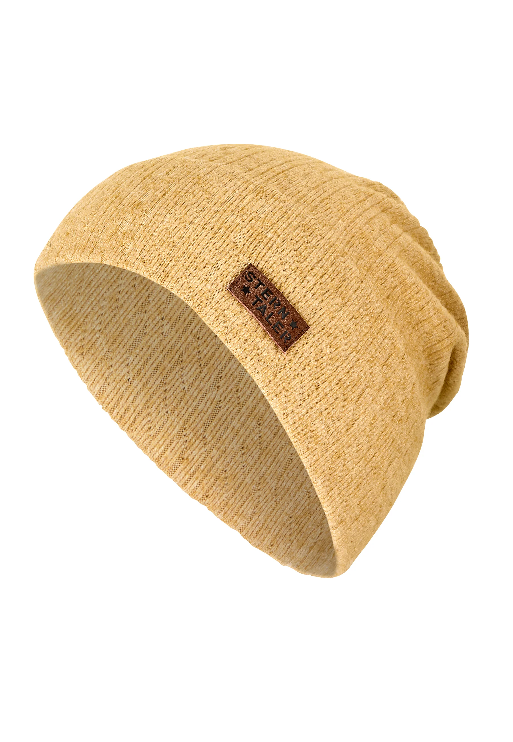 Slouch-Beanie mit Struktur aus Mischgewebe