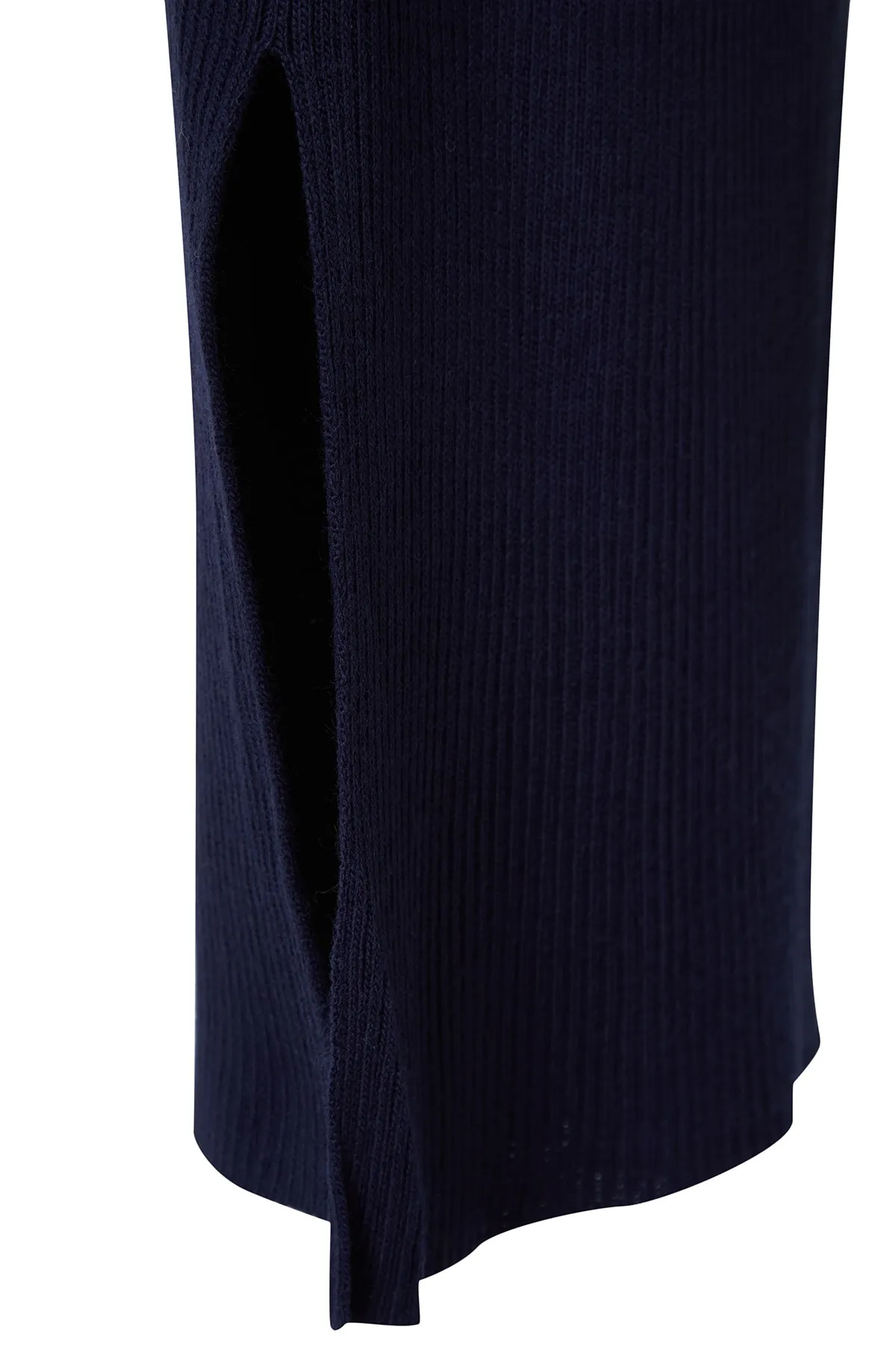 Trendyol Collection  Marineblaue, weite Passform, Basic-Hose, Strickoberteil und -unterteil-Set TWOAW22AU0040