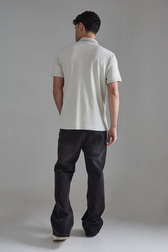 Slim Interlock Colour Block Polo