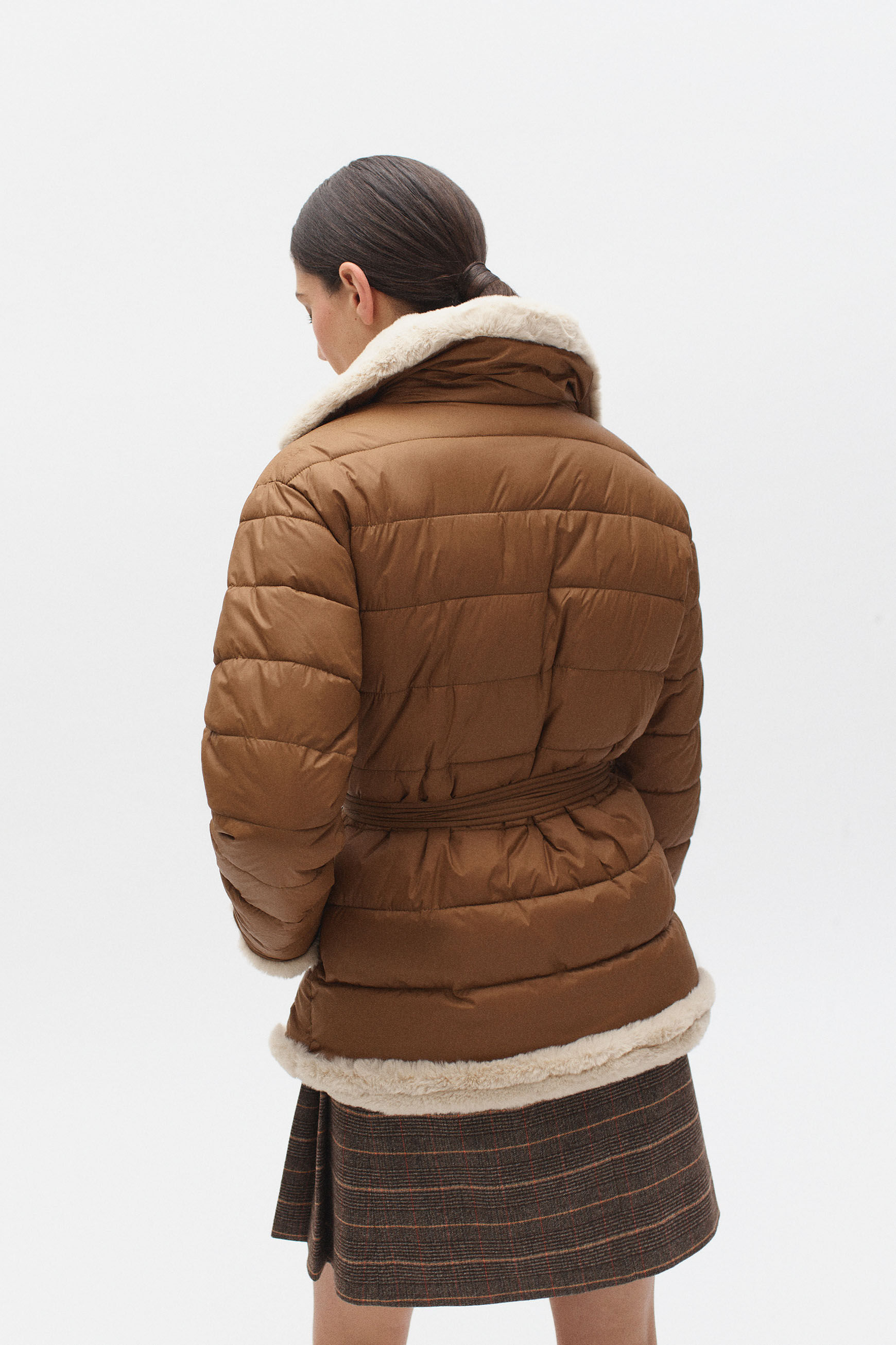 Doudoune rosalie taupe femme