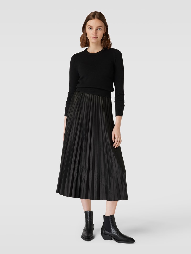 Rock mit Plisseefalten Modell 'ANINA' in schwarz