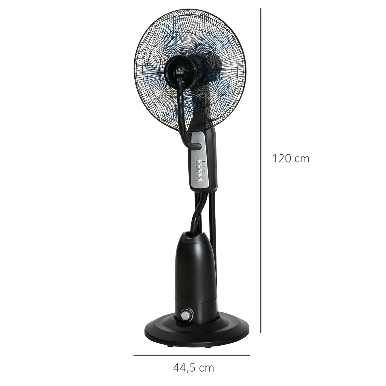 HOMCOM Standventilator mit 2,8 Liter Wasserzerstäuber Ventilator Nebelfunktion