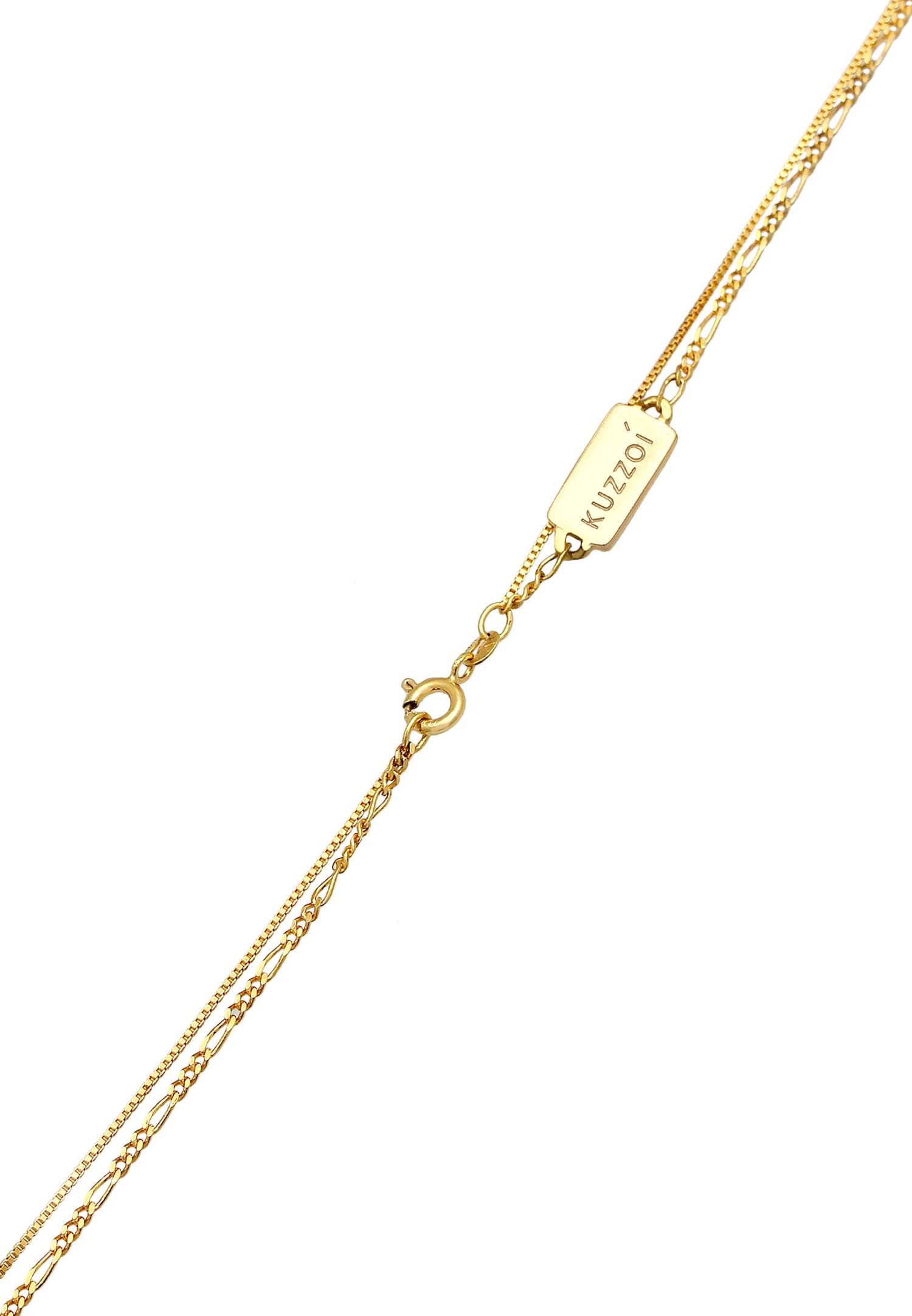Colgante Figaro de KUZZOI con placa veneciana en plata de ley 925 para hombre.