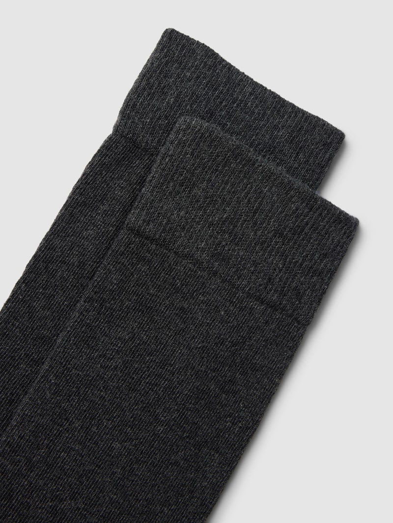Socken aus Bio-Baumwolle im 2er-Pack in anthrazit meliert