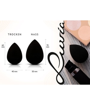 Luvia Make-Up Blending Sponge Set Black Make-Up Schwamm-2 Stk