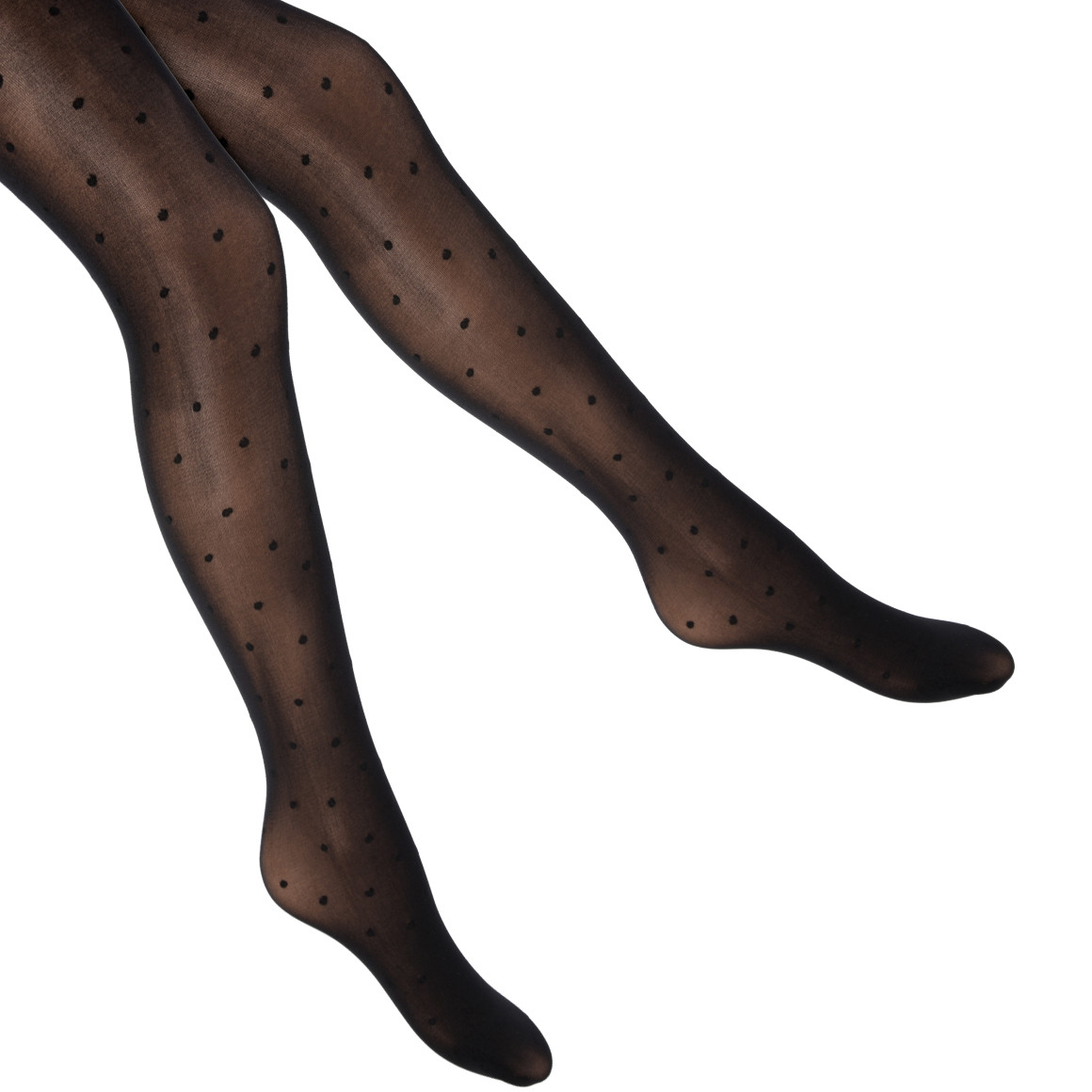 Damen Curvy-Strumpfhose mit Polka Dots