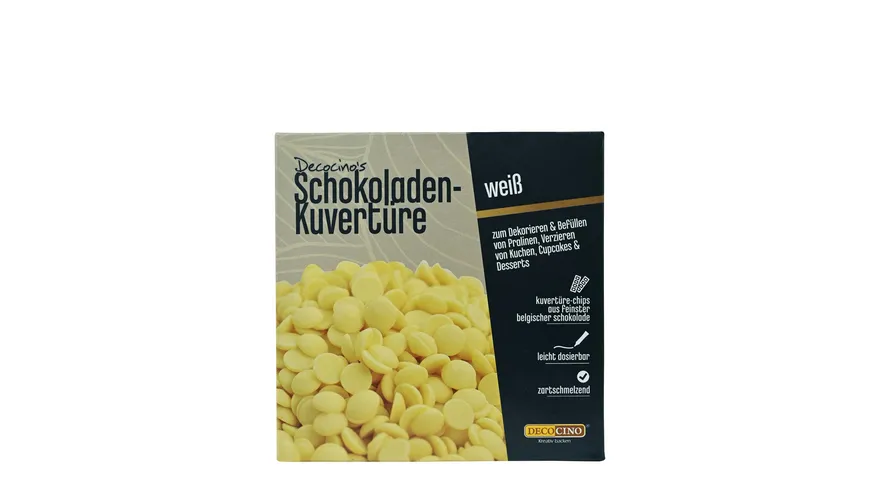 DECOCINO Schokoladen-Kuvertüre weiß