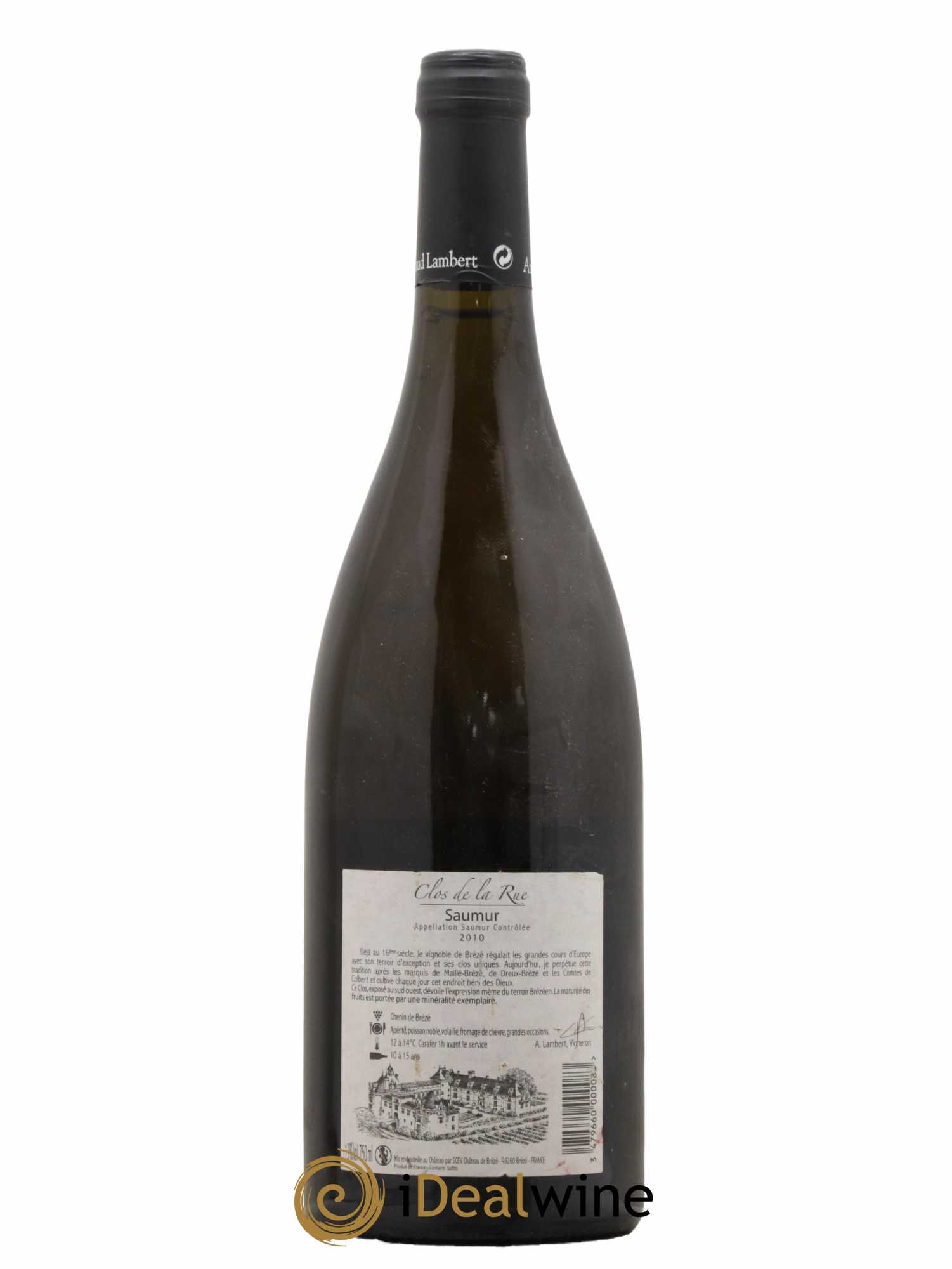 Saumur Clos de la Rue Château de Brézé  2010 - Lot de 1 Bouteille
