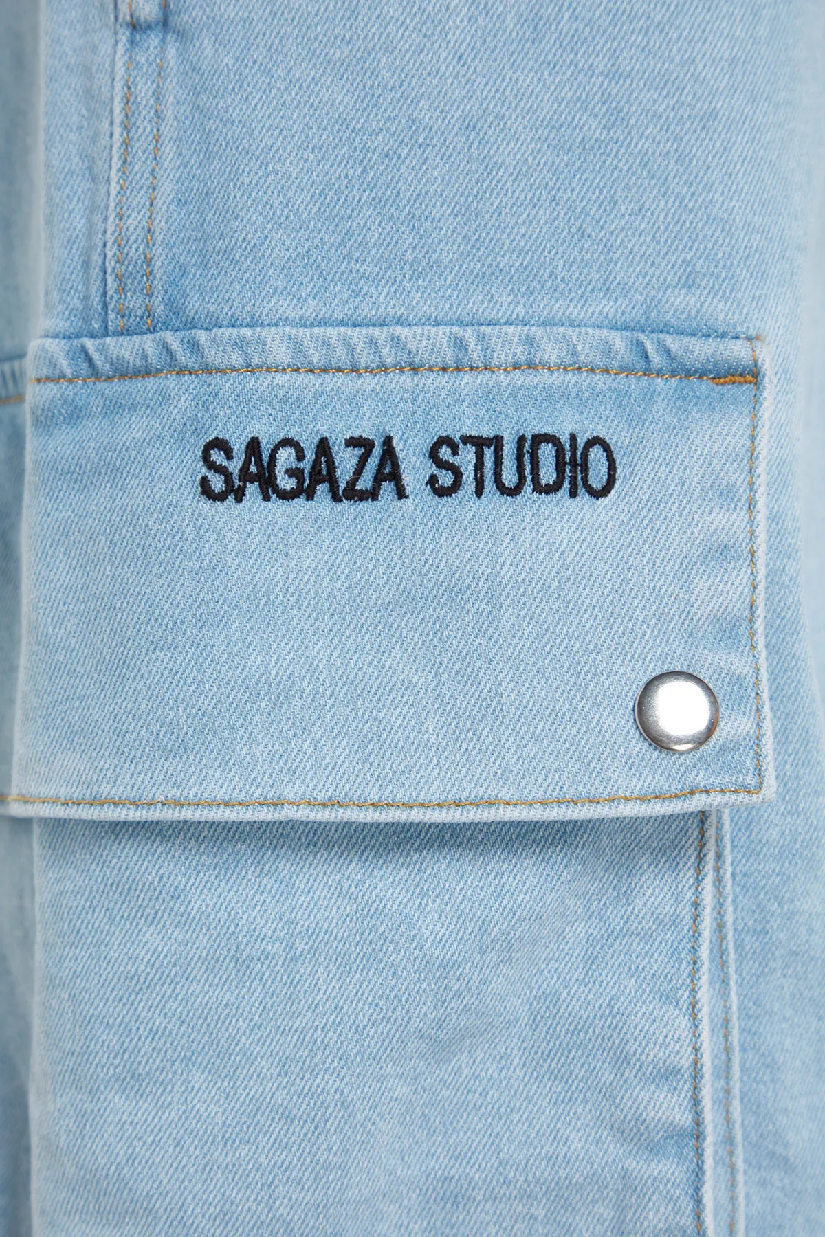 Trendyol Collection  X Sagaza Studio Blue Liastic Detaillierte Jeans TCLSS23JE00000