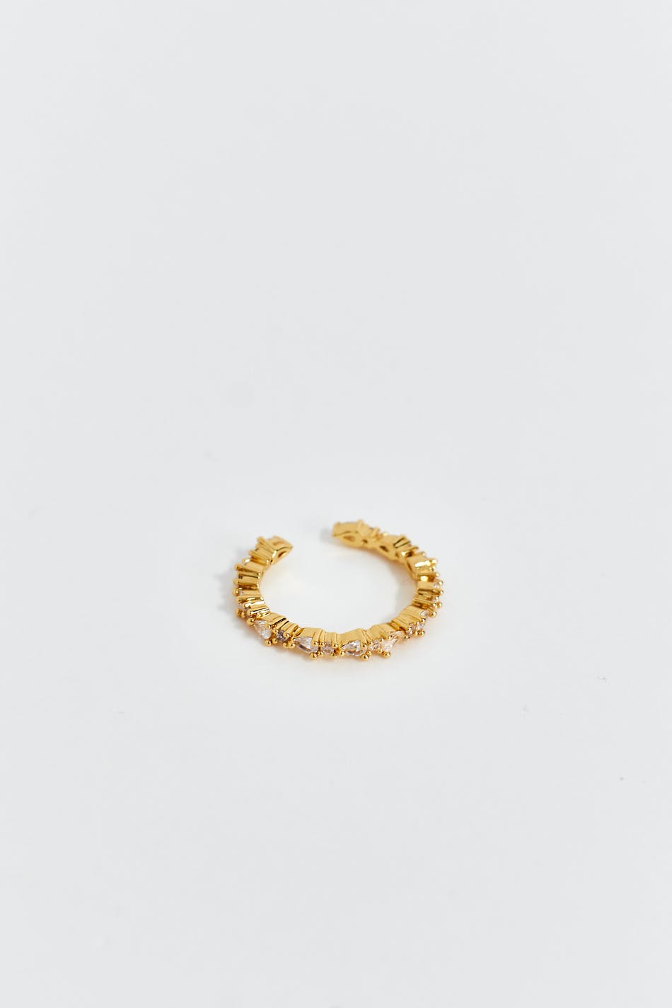 Crystal gold ring