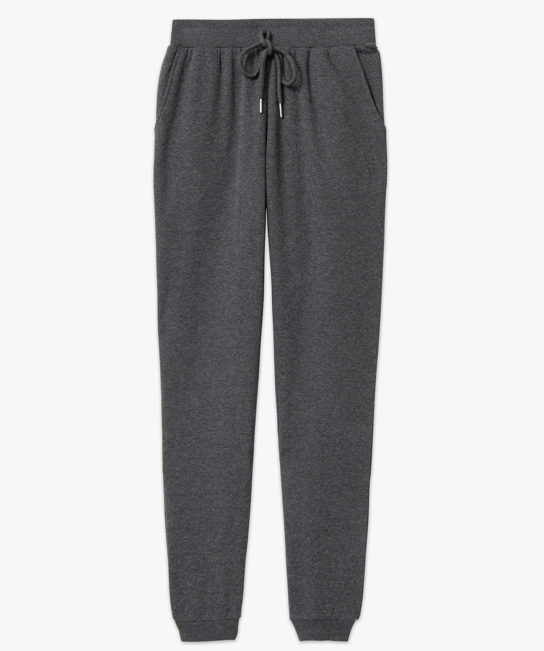 Pantalon de jogging femme molletonné chiné grey | GEMO