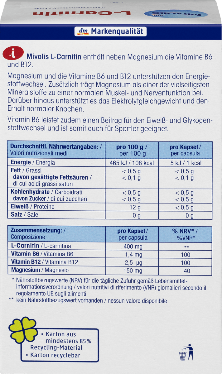 L-Carnitin Kapseln, 60 St, 60 St