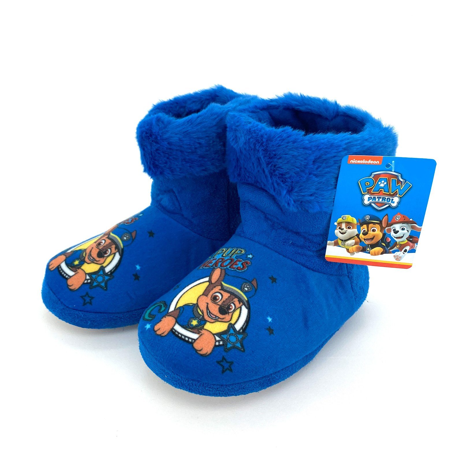 heimtexland Paw Patrol Kinder Hausschuhe Hüttenschuhe Plüsch Hausschuh Kuschelig weich, Anti Rutsch Sohle, Maschinenwäsche 30°