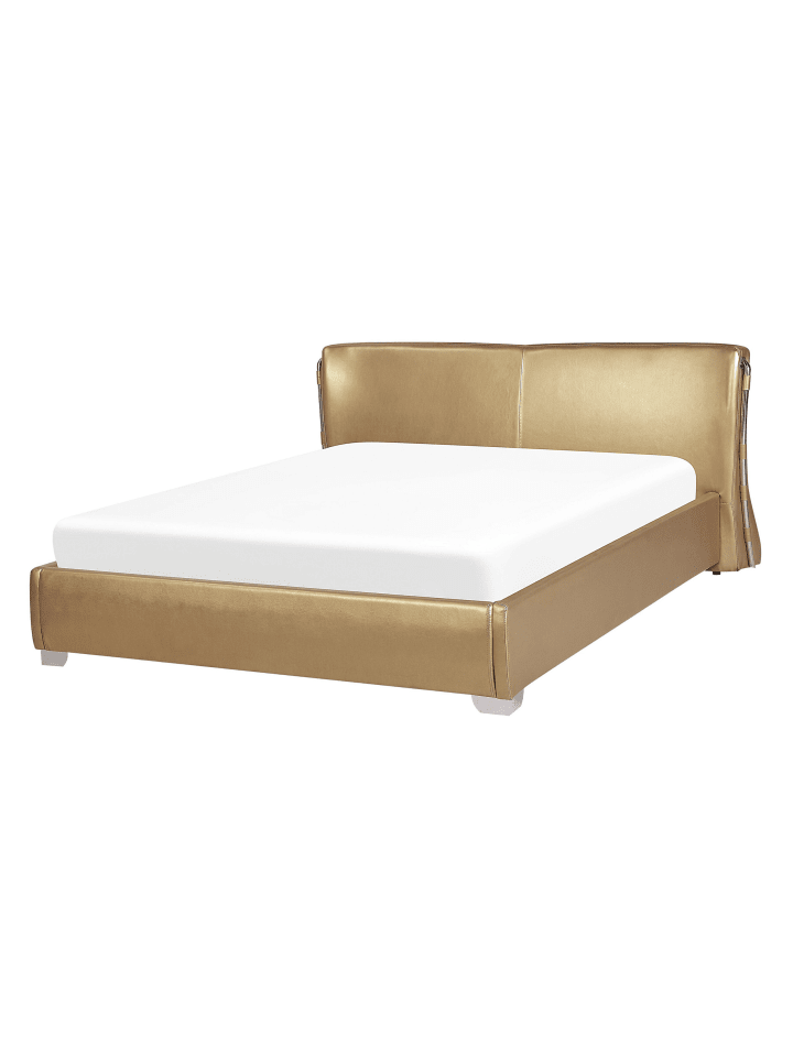 Beliani Doppelbett PARIS in Gold/Silber - (W) 175 x (H) 83 x (L) 228 cm günstig kaufen onesize