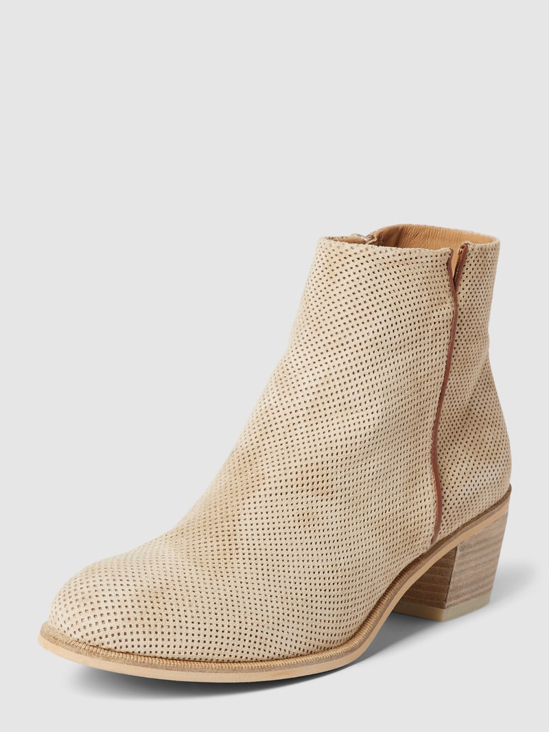 Stiefeletten mit Strukturmuster in sand