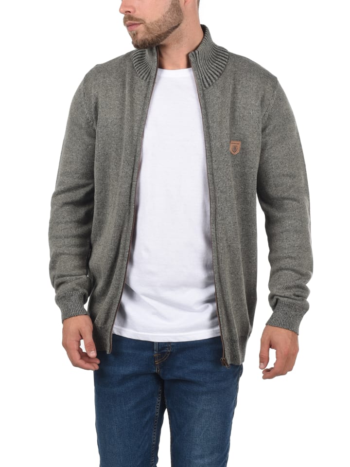 INDICODE Strickjacke IDAndy 35-099MM Cardigan mit Stehkragen in Grau günstig kaufen