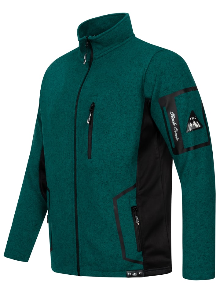 Rock Creek Fleecejacke in Dunkeltürkis günstig kaufen