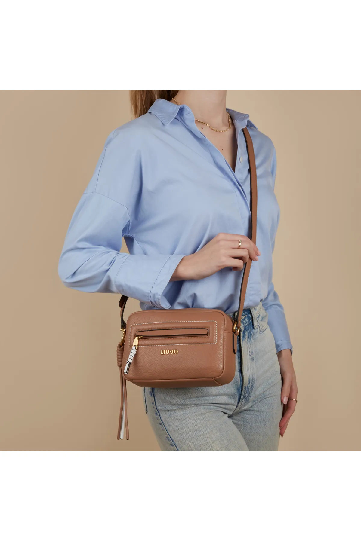 1'ASLAN  Liu Jo Sanura Damen Umhängetasche Braun Aa4309e0086-x0534
