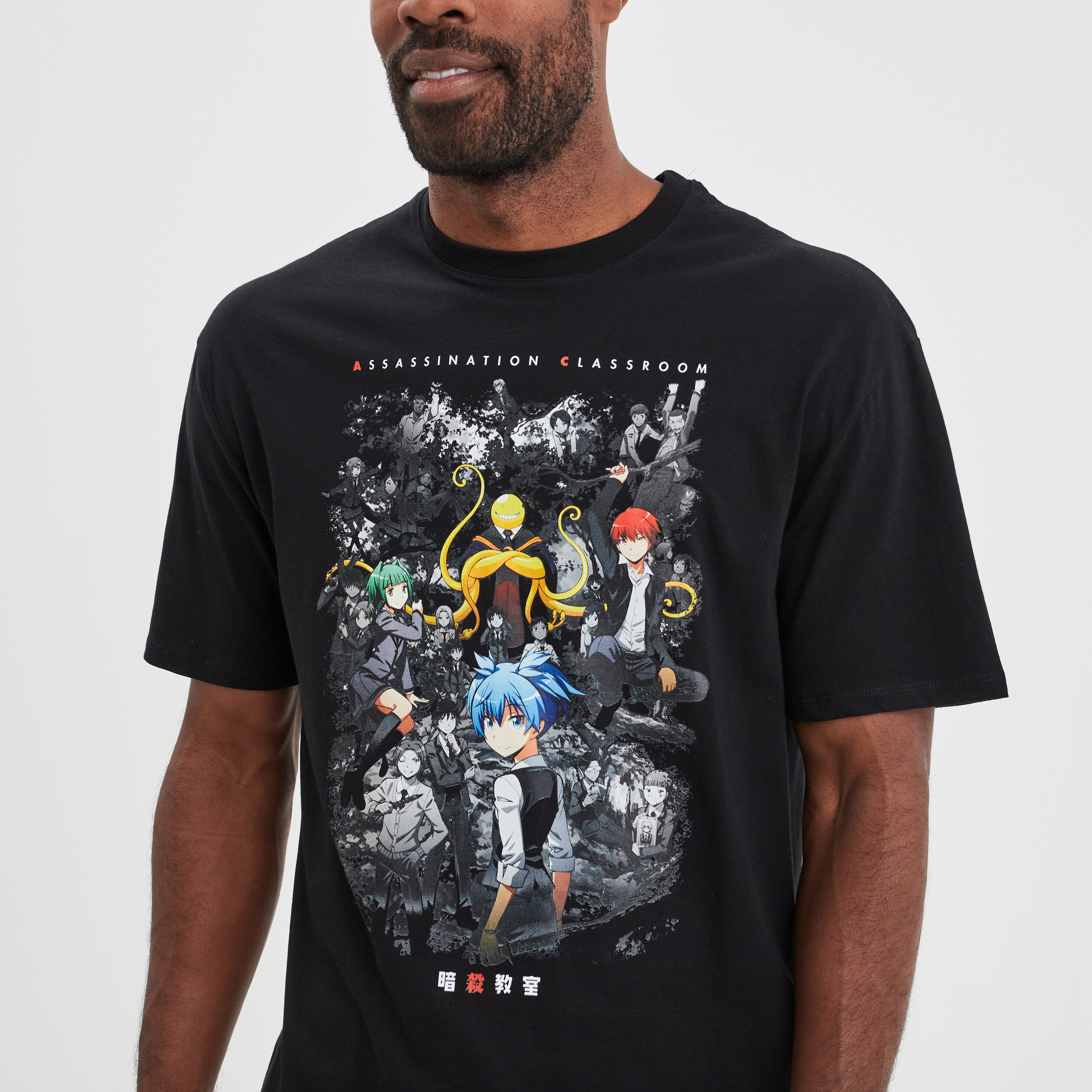 T-shirt coton Assassination Classroom noir homme | La Halle
