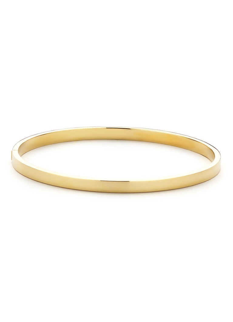 Diamond Point Yellow gold bangle (M)