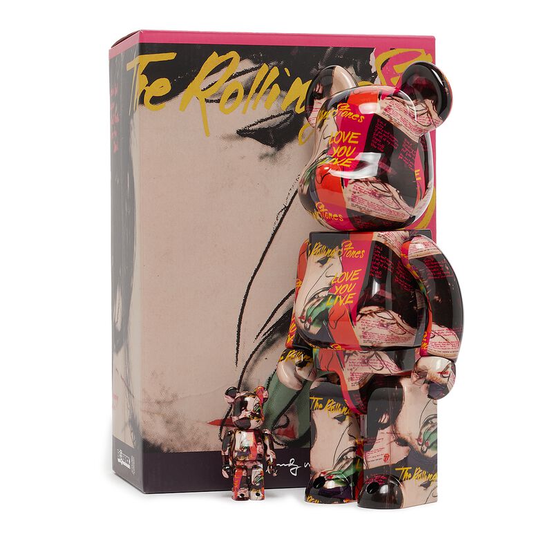 Medicom Bearbrick Andy Warhol xTheRollingStonesLoveYouLive 100%&400& multicolor